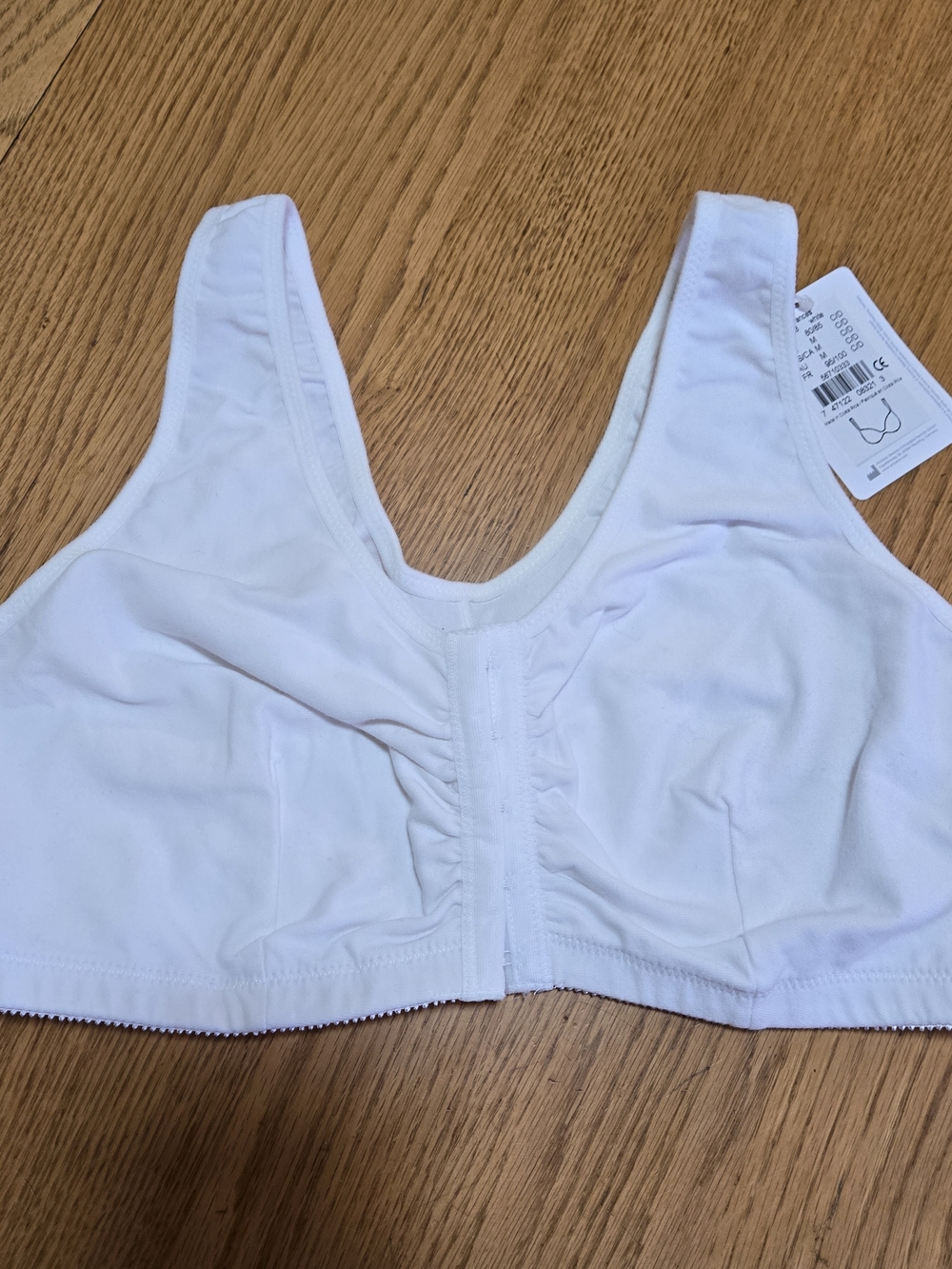 Amoena Frances 2128 Front Closure Mastectomy Bra White M C/D NWT